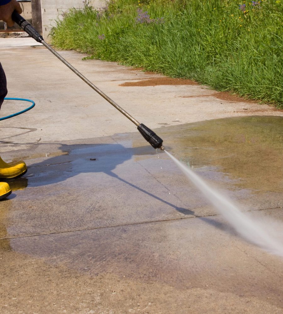 driveway pressure washed